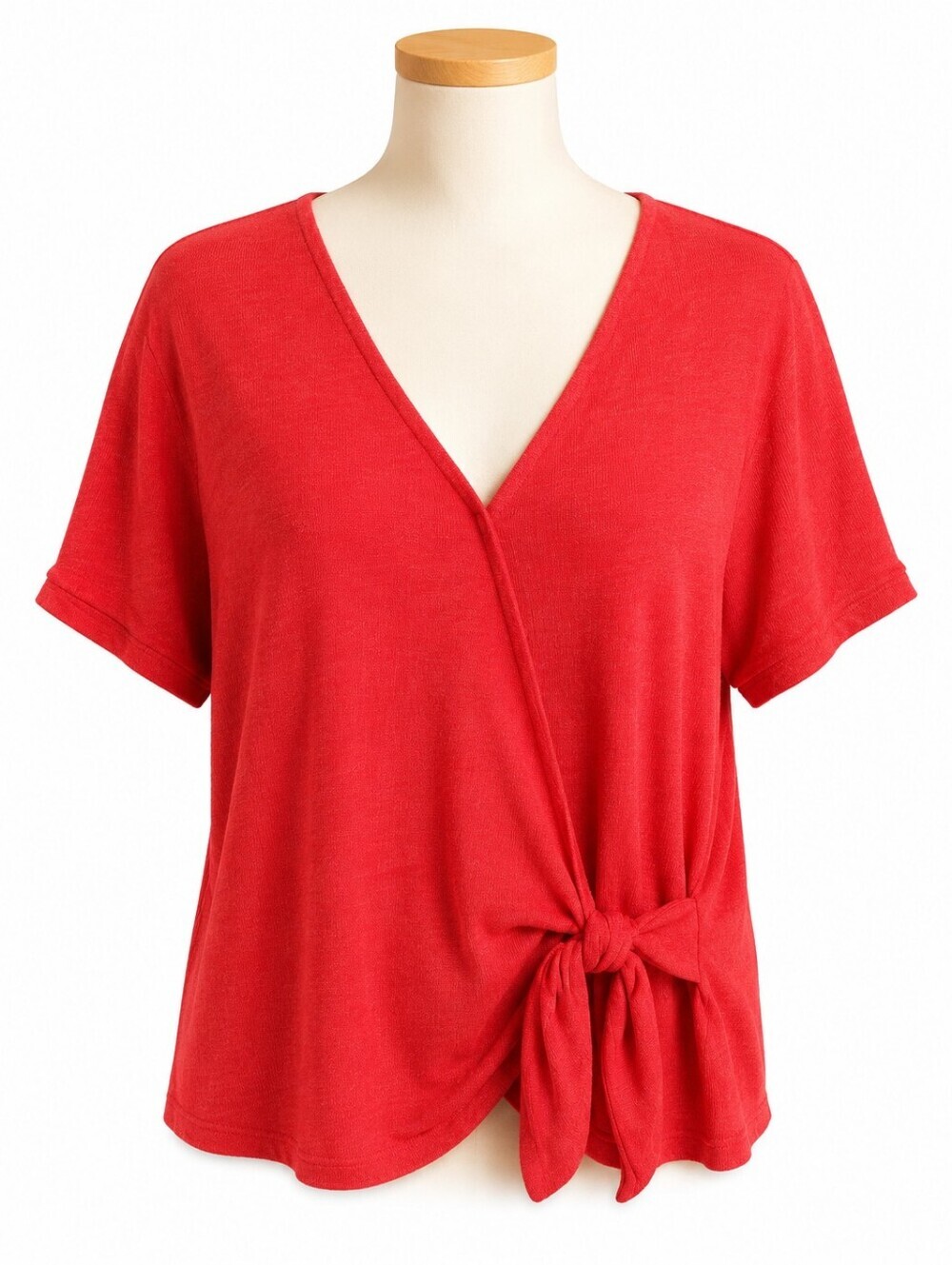 Old Navy NWT Tamarind Orange Stretch Knit Wrap Top Sz L Casual Summer Beach